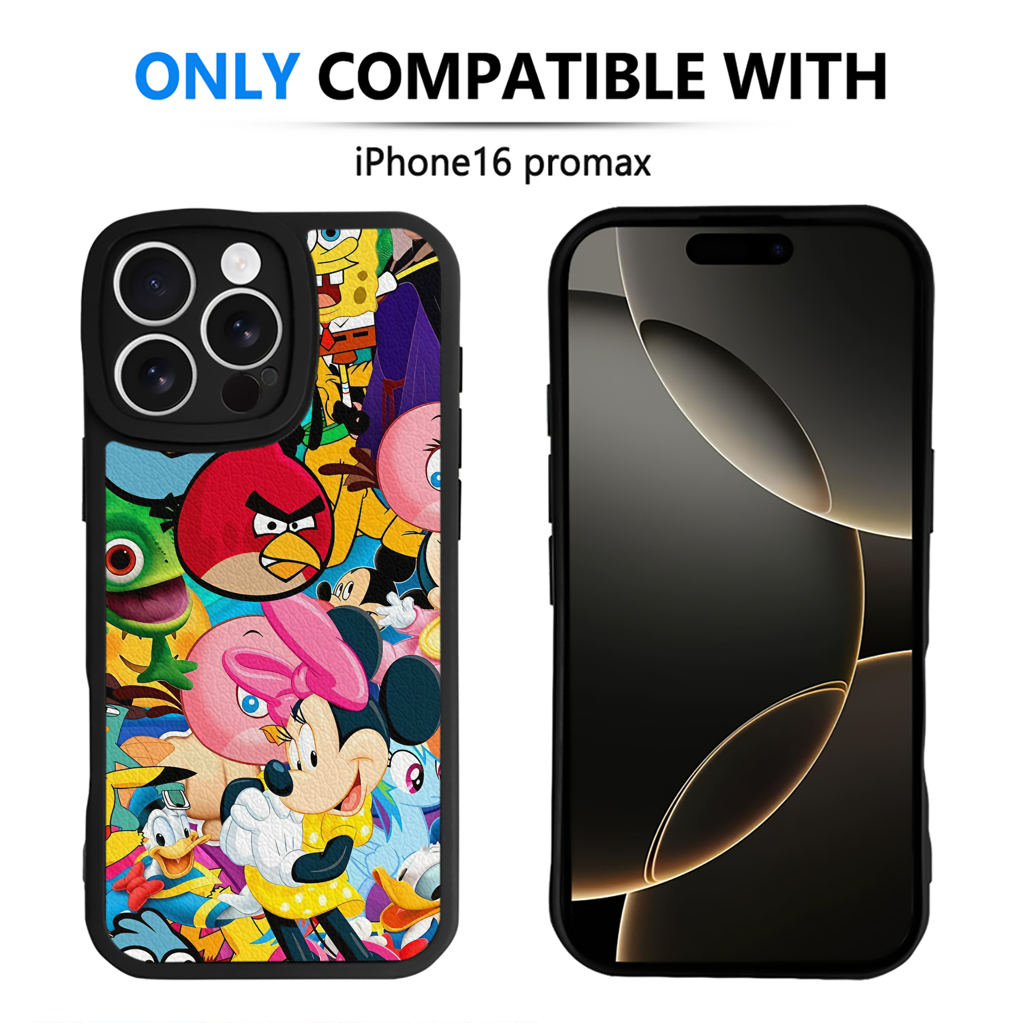 （画像用） Angry Birds アングリーバード 【iPhone 16シリーズ対応】シリコンスマホケース（レザー調） 材質：シリコン
